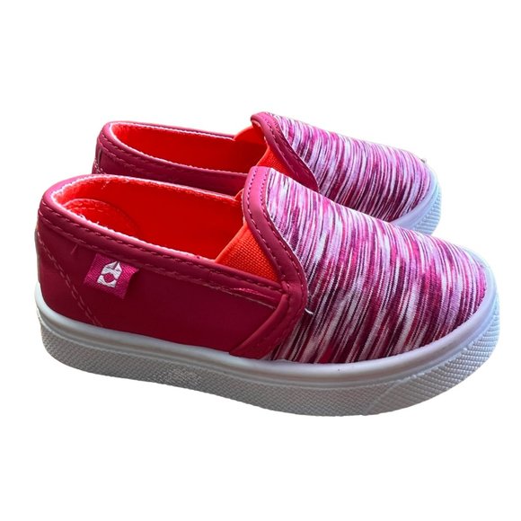 oomphies Other - Oomphies Toddler Girl Madison II Slip-on Sneakers Pink and White Size 5C